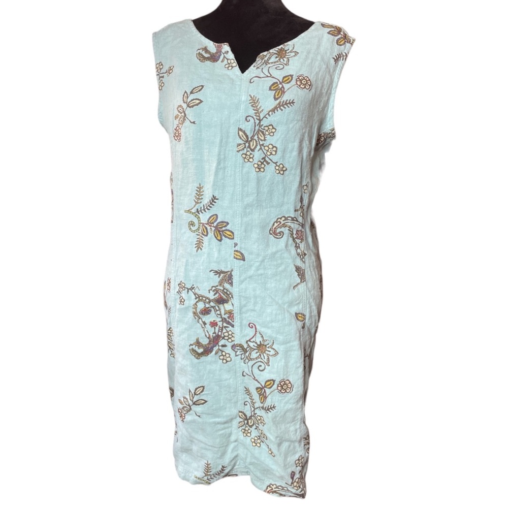 NWT Garron Teal Floral Sleeveless MIDI Dress